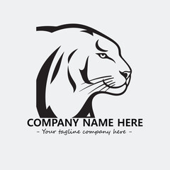 Phanter illustration black and white for logo company vector image
