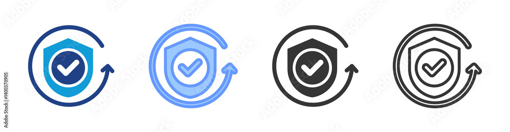 Poster Availability Guarantee icon set multiple style collection