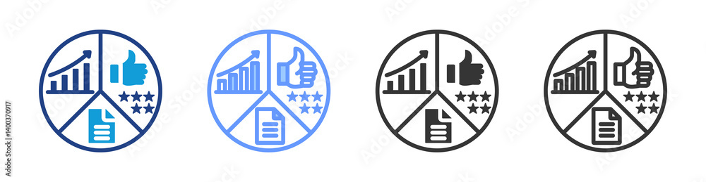 Poster sla icon set multiple style collection