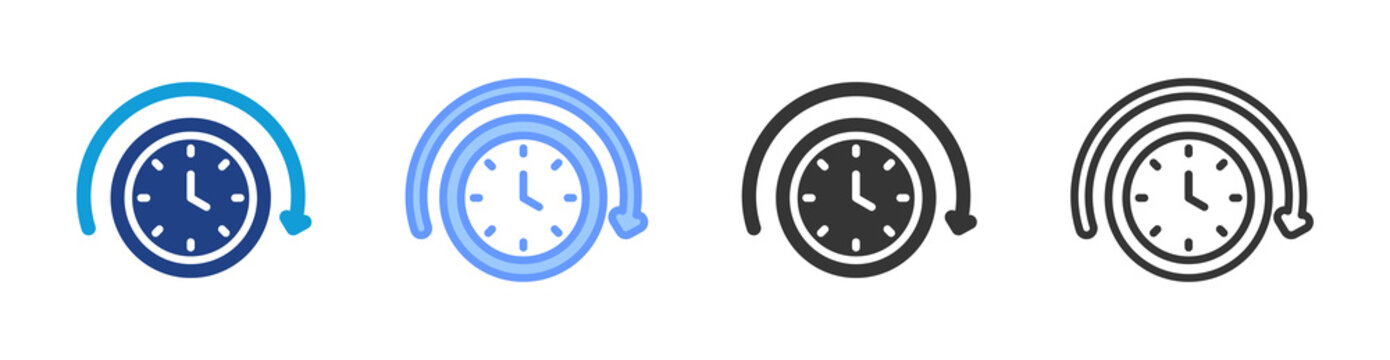 Downtime icon set multiple style collection