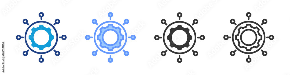 Poster Framework icon set multiple style collection