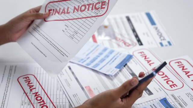 Stressed young woman has financial problems with credit card debt to pay crucial show concept of bad personal money and mortgage pay management crisis.