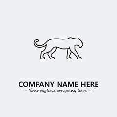 Phanter illustration black and white for logo company vector image
