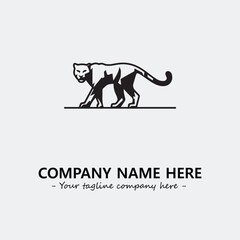 Phanter illustration black and white for logo company vector image
