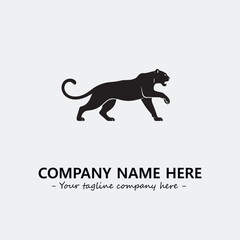 Phanter illustration black and white for logo company vector image
