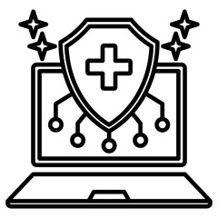 Obraz premium Cyber Hygiene Icon