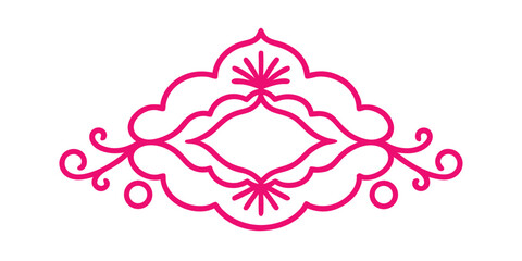 Mother's Day Elegant Outline Ornament Vector