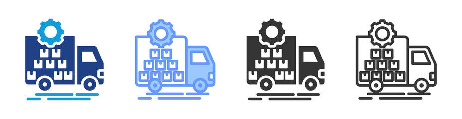 Consolidation Services icon set multiple style collection