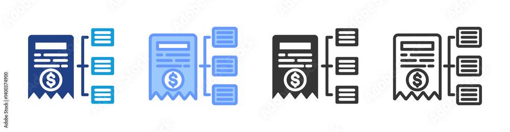 Aufkleber Tariff Classification icon set multiple style collection
