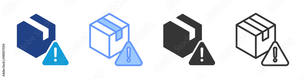 Poster Hazardous Materials icon set multiple style collection