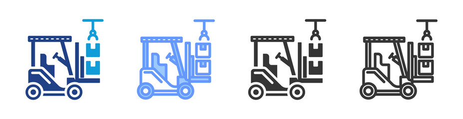 Cargo Handling icon set multiple style collection