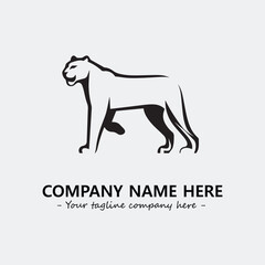 Phanter illustration black and white for logo company vector image
