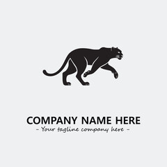 Phanter illustration black and white for logo company vector image
