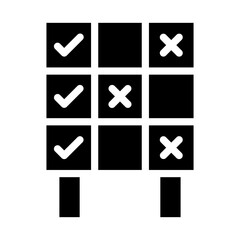 Fototapeta premium Three in a row Icon Style