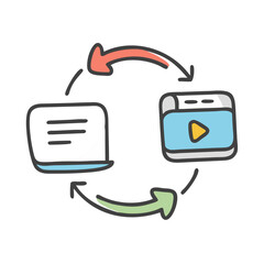 content syndication icon, content syndication vector illustration-simple illustration of content syndication, perfect for content syndication logos and icons