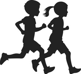 Creative design of child running sport