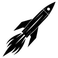 Rocket launch silhouette