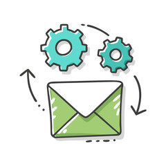 email automation icon, email automation vector illustration-simple illustration of email automation, perfect for email automation logos and icons
