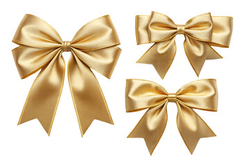set of bows isolated on transparent background 
