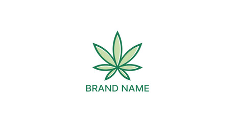 Abstract Marijuana Leaf Logo