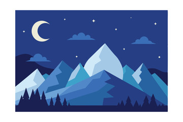Fototapeta premium winter landscape with mountains