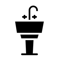 Obraz premium Hair Wash Sink Icon Style