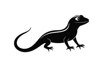 Naklejka premium lizard on white background