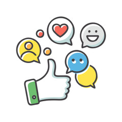 social media engagement icon, social media engagement vector illustration-simple illustration of social media engagement, perfect for social media engagement logos and icons