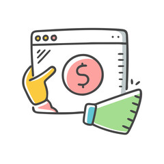 sponsored content icon, sponsored content vector illustration-simple illustration of sponsored content, perfect for sponsored content logos and icons