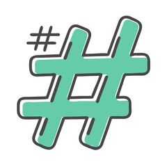 Obraz premium trending hashtags icon, trending hashtags vector illustration-simple illustration of trending hashtags, perfect for trending hashtags logos and icons