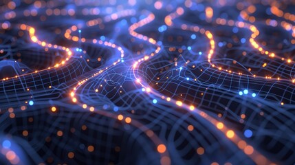 Abstract Digital Waveform