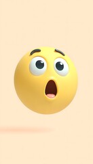 Fototapeta premium 3D Surprised Emoji