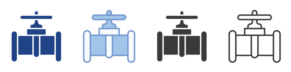 gate valve pipe Icons Collection – Multiple Vector Styles Icons