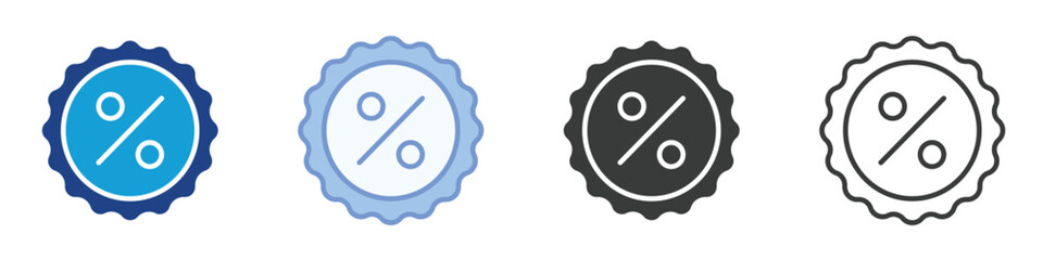 discountSplash tag Icons Collection – Multiple Vector Styles Icons