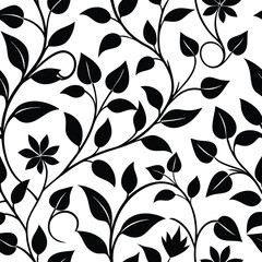 Black and white seamless pattern