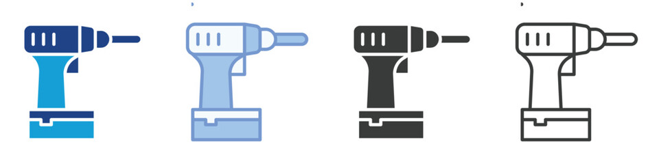 Driller Icons Collection – Multiple Vector Styles Icons