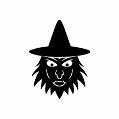 creative details Witch Face Icon Vector Illustration