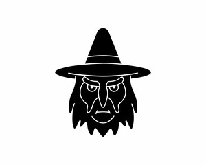 creative details Witch Face Icon Vector Illustration