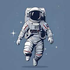 Fototapeta premium illustration vector astrounot flat design