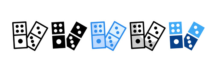 Dominoes Icon Set Multiple Style Collection