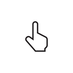 finger hand touch icon editable outline stroke vector eps