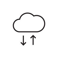 cloud icon editable outline stroke vector eps