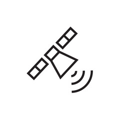satellite icon editable outline stroke vector eps