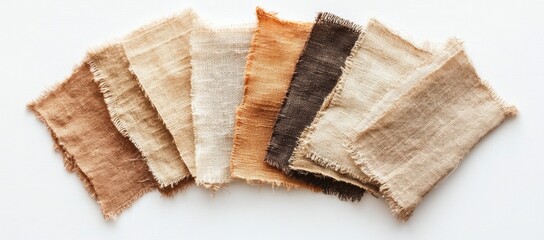 Natural Fabric Swatches in Earthy Tones