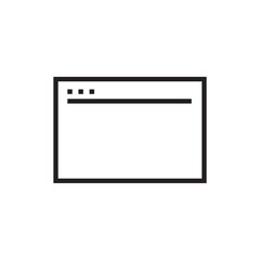 webpage tab icon editable outline stroke vector eps