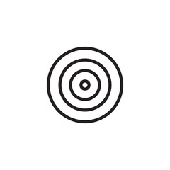 target goal bulls eye icon editable outline stroke vector eps
