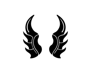 creative details Devil Horns Icon Vector Illustration
