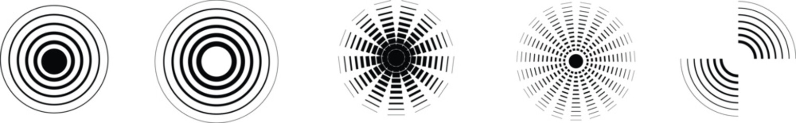 sound circle wave symbol icon in vector