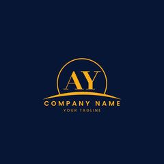 Minimalist Corporate Logo with Initials and Arc Design