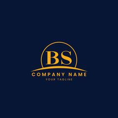 Minimalist Corporate Logo with Initials and Arc Design
